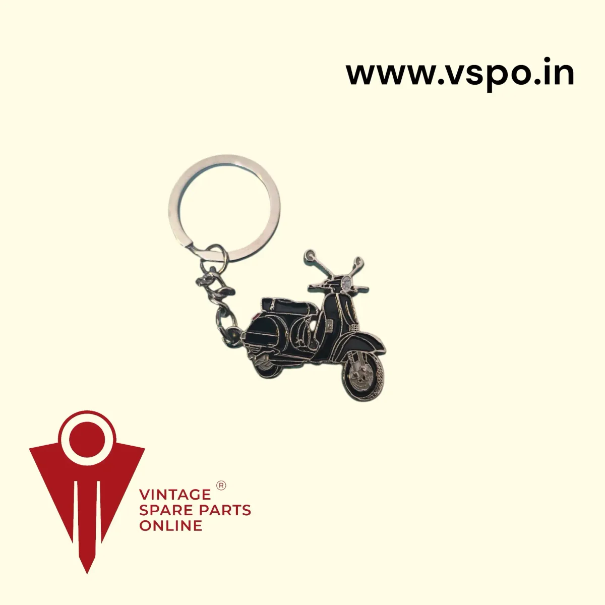 Lml scooter shaped black colour keychain
