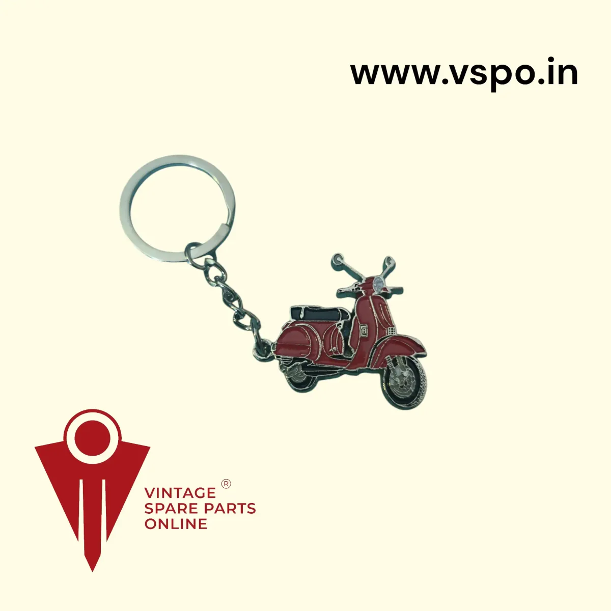 Lml scooter shaped red colour keychain