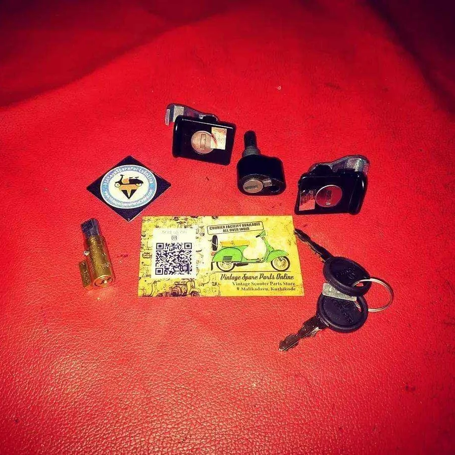 LOCK KIT SET OF 4 PIECE FOR OLD MODEL CHETAK, CUB, SUPER