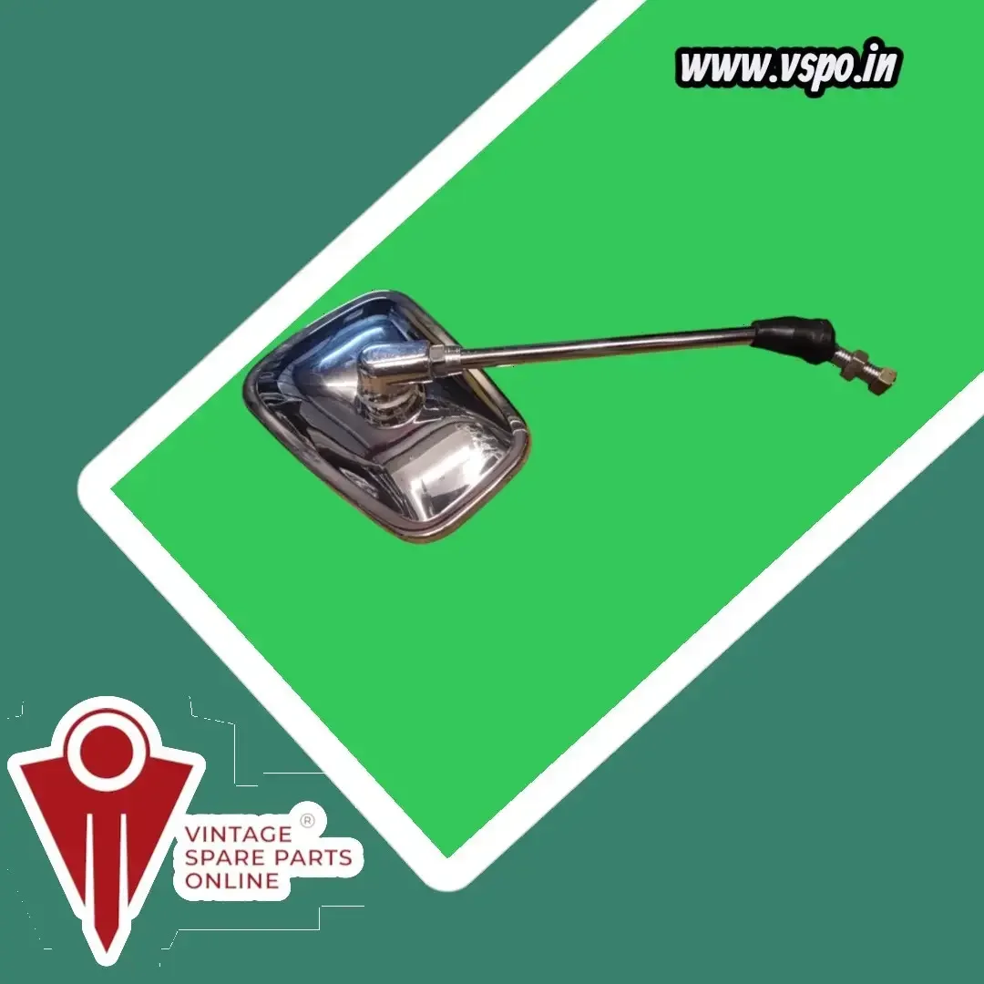 Long rod chrome squre mirror 1 piece for scooters 2