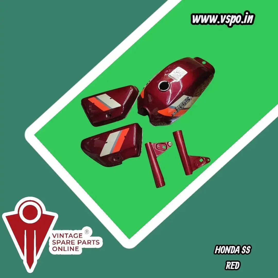 Maroon petrol tank and side panel Set for CD100 SS