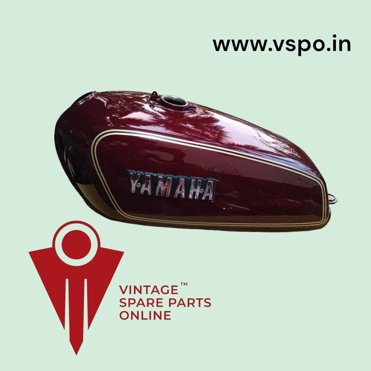 MAROON PETROL TANK SET FOR YAMAHA RX100