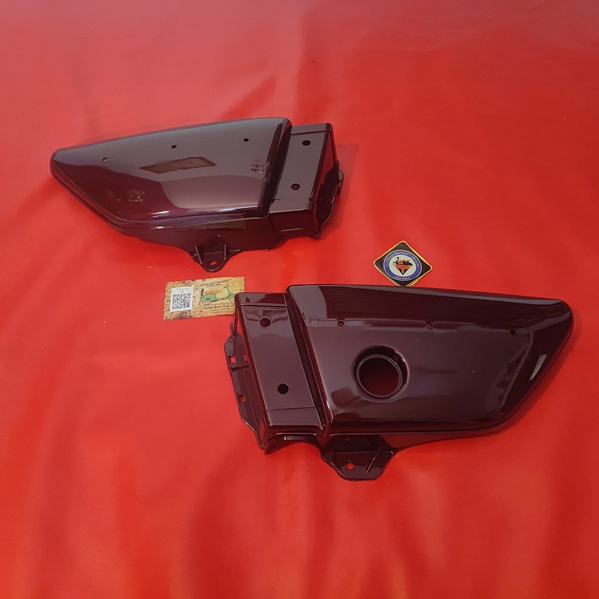 MAROON SIDE PANEL SET FOR YAMAHA RX100