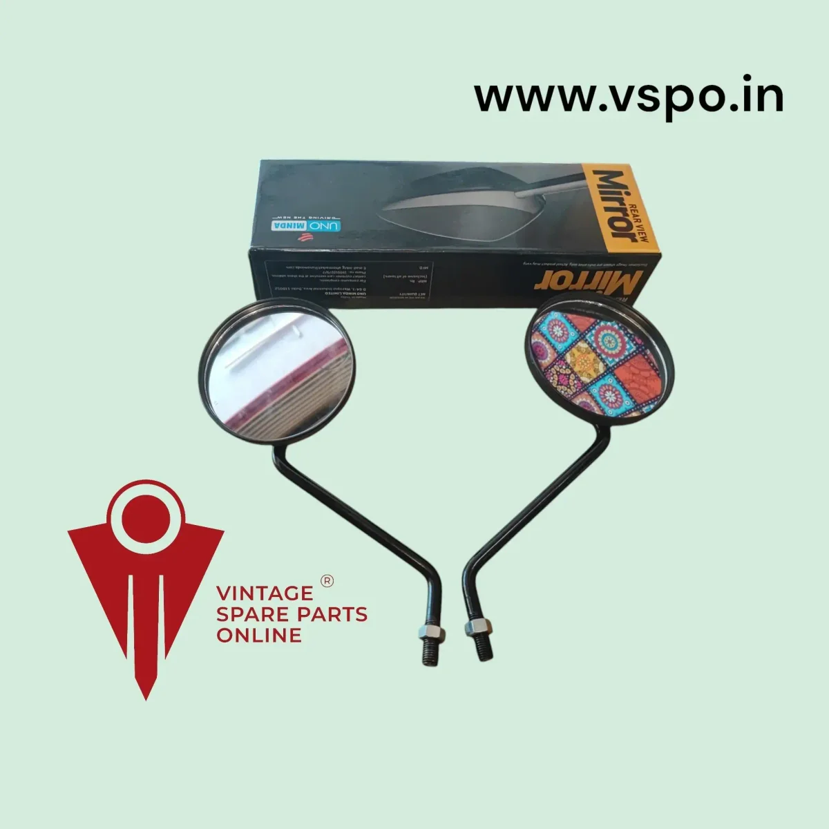 Minda Brand Rear View Mirror Set For Yamaha Rx100