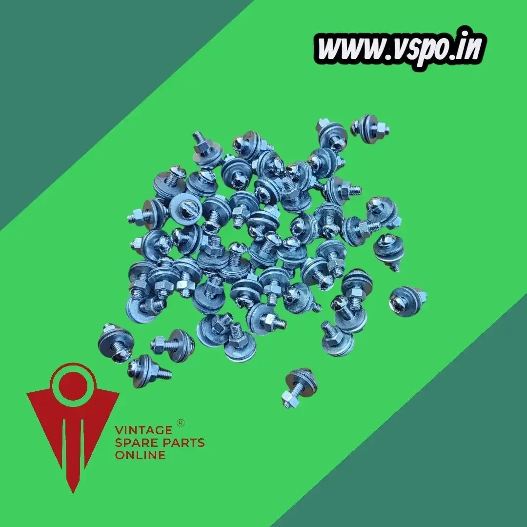 Mudgaurd minus 1 piece nut bolt with washer for chetak