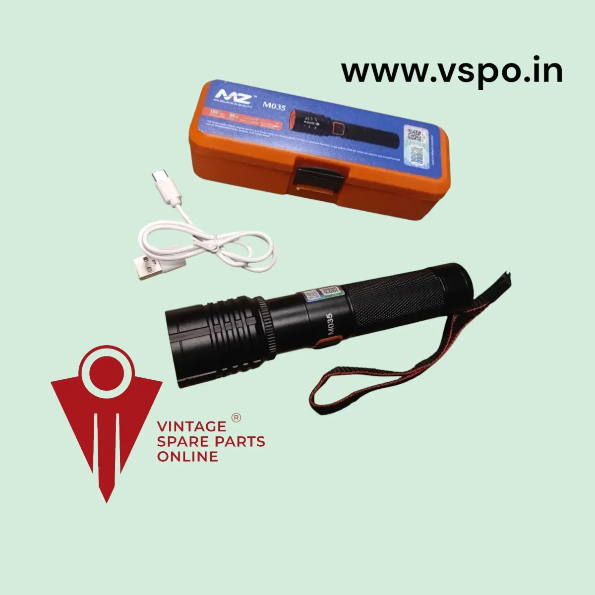 MZ MO35 Zoomable LED Metal Small Torch Light