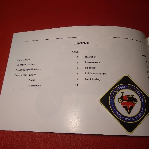 OPERATION AND MAINTANANCE MANUAL BOOK FOR OLD MODEL CHETAK 2
