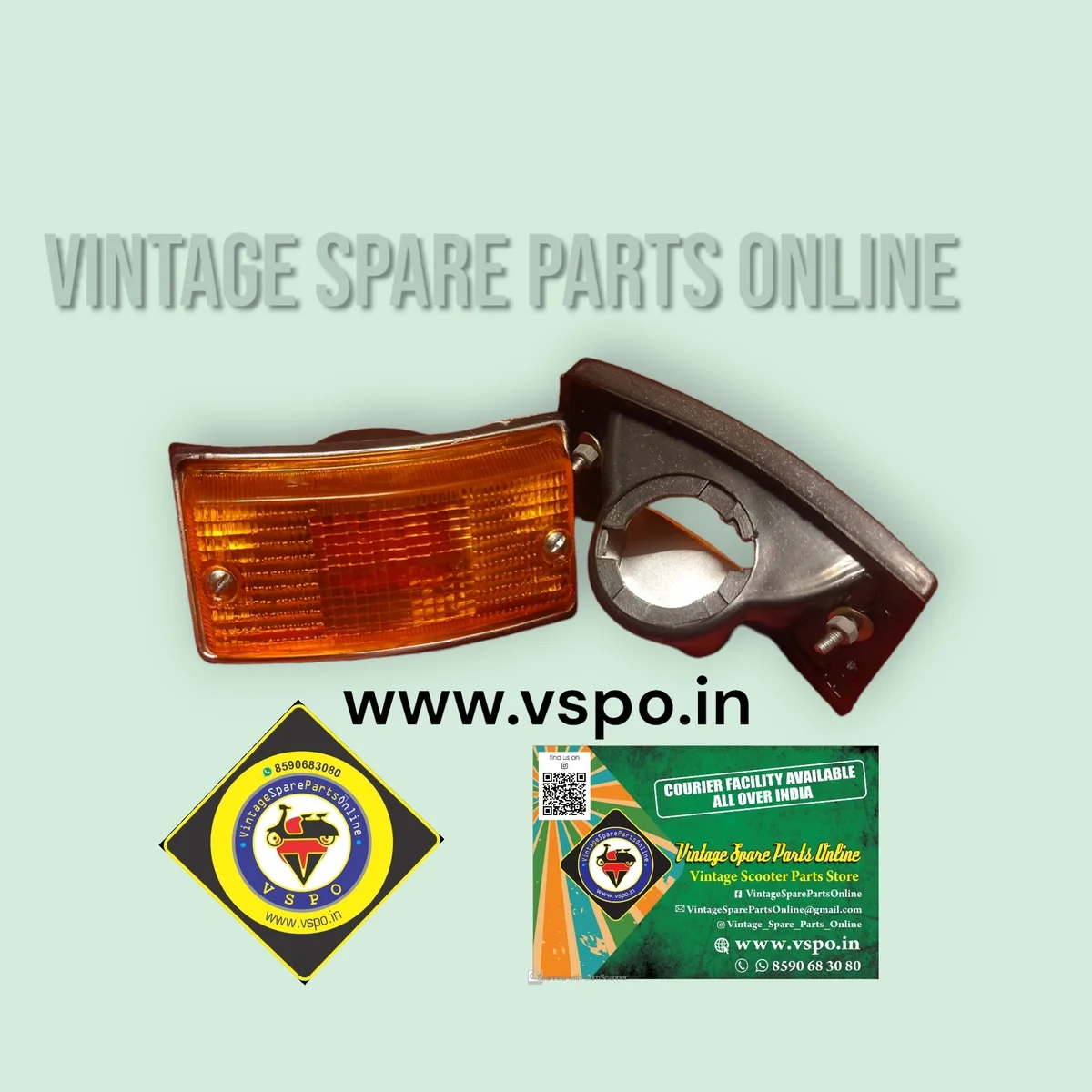ORANGE FRONT INDICATOR SET FOR LML VESPA NV