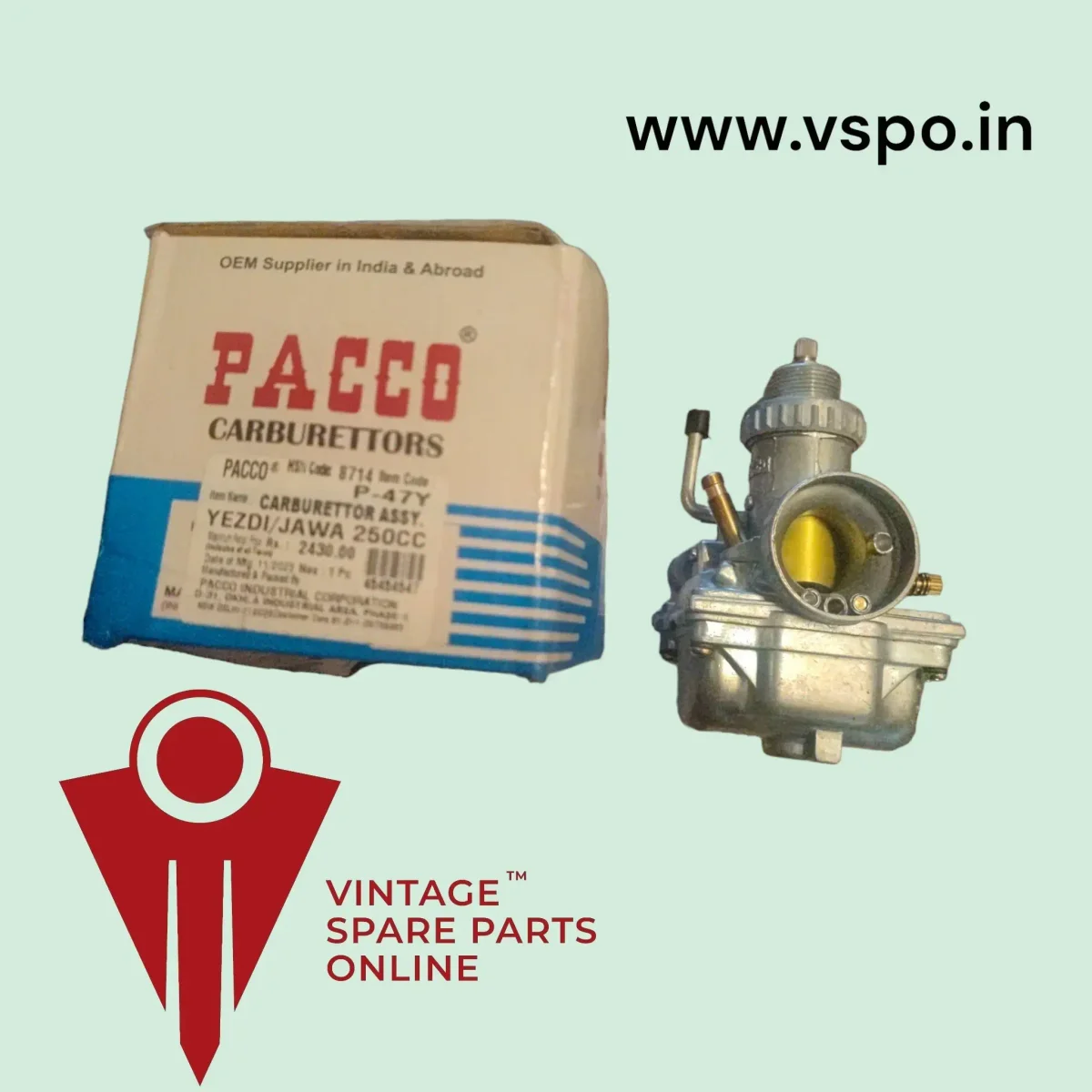 PACCO BRAND CARBURATOR FOR YEZDI JAWA 250