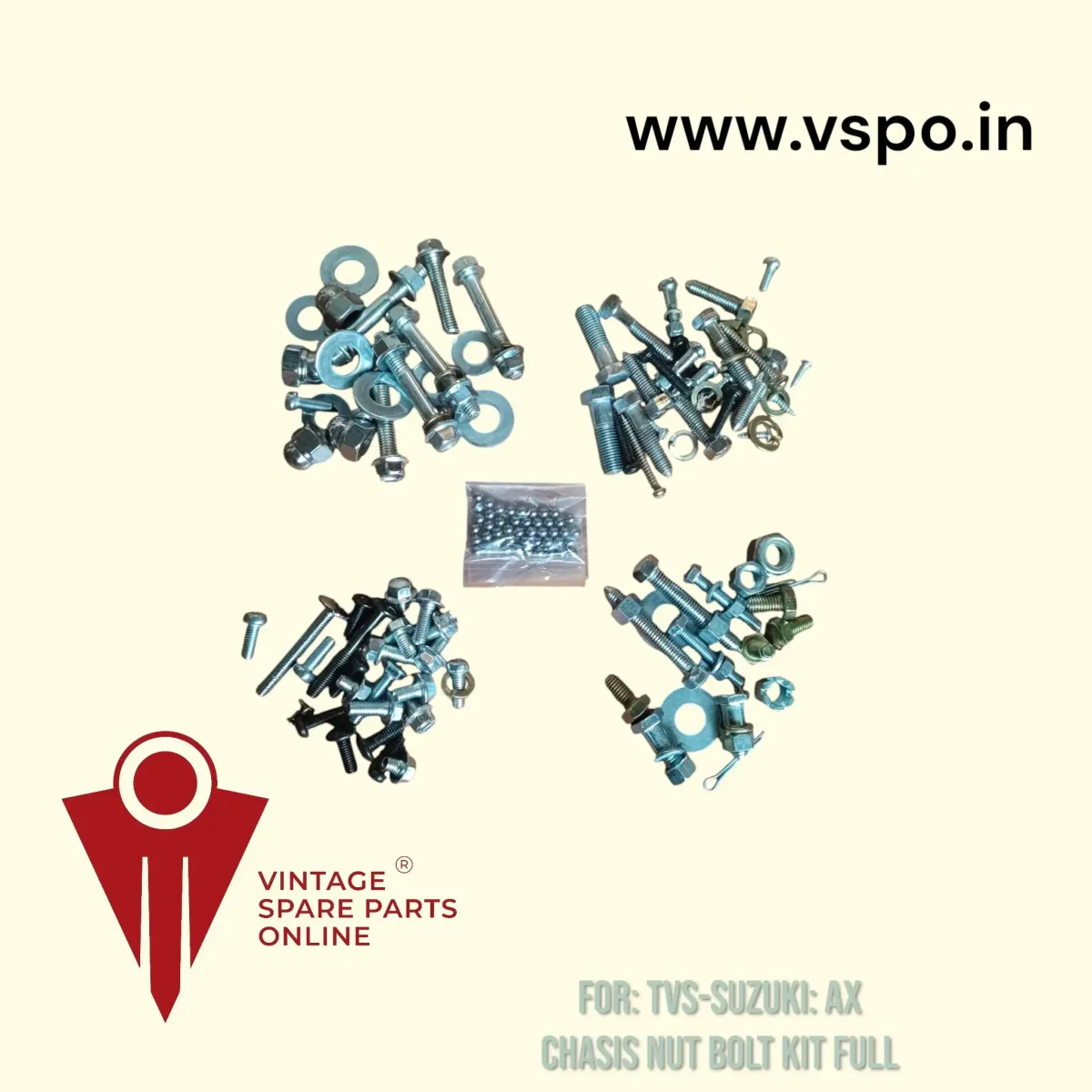 Pas brand nut bolt kit for tvs suzuki max100, ax100