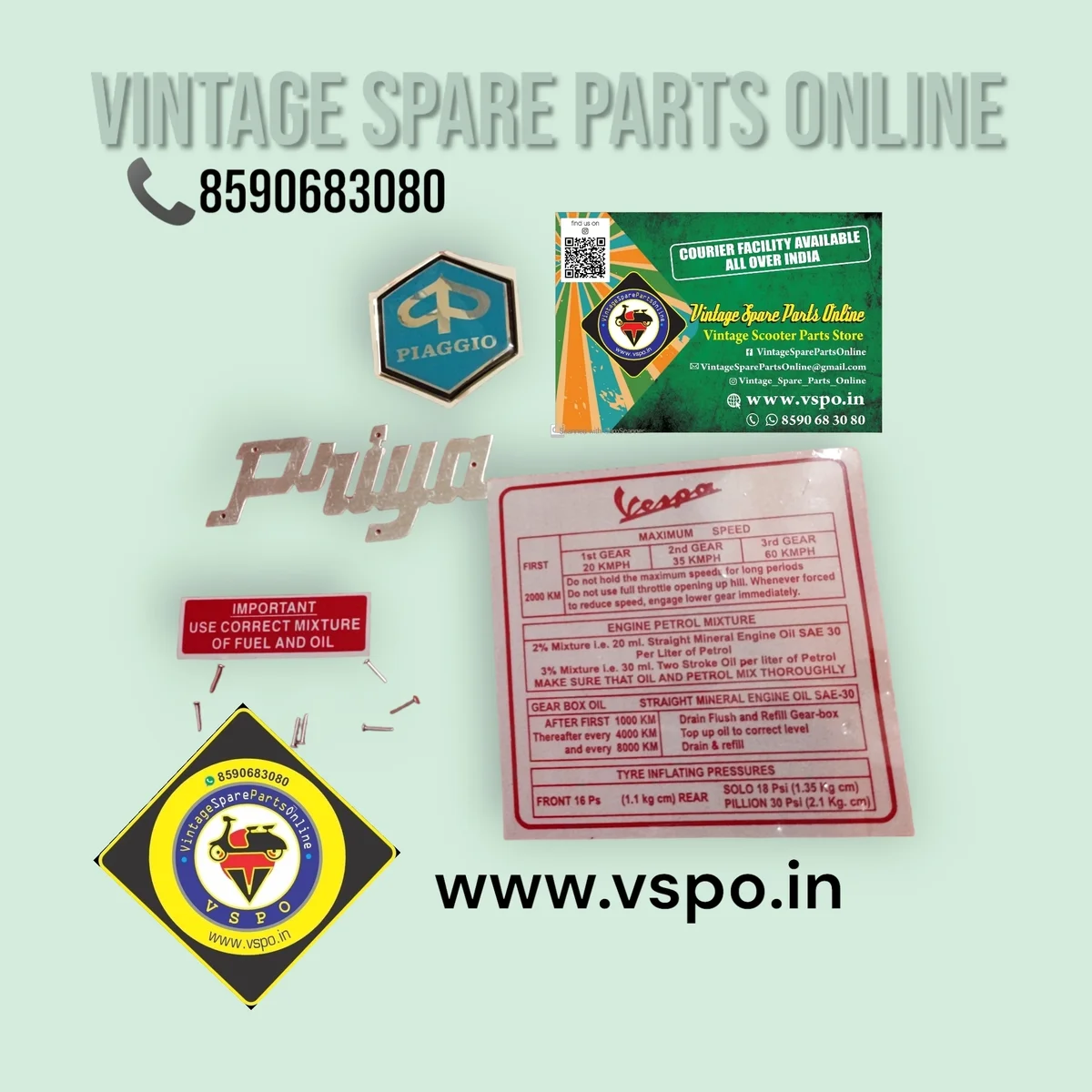 PRIYA MONOGRAM KIT WITH PIAGGIO CENTER LOGO