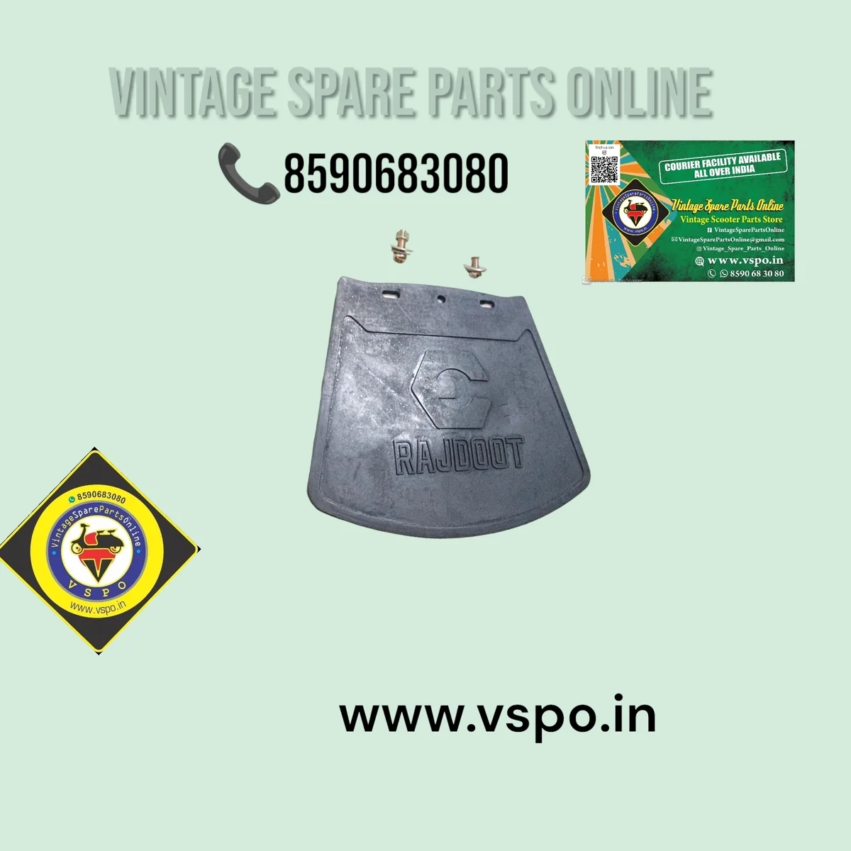 RAJDOOT EMBOSSED FRONT MUD FLAP FOR YAMAHA RD350