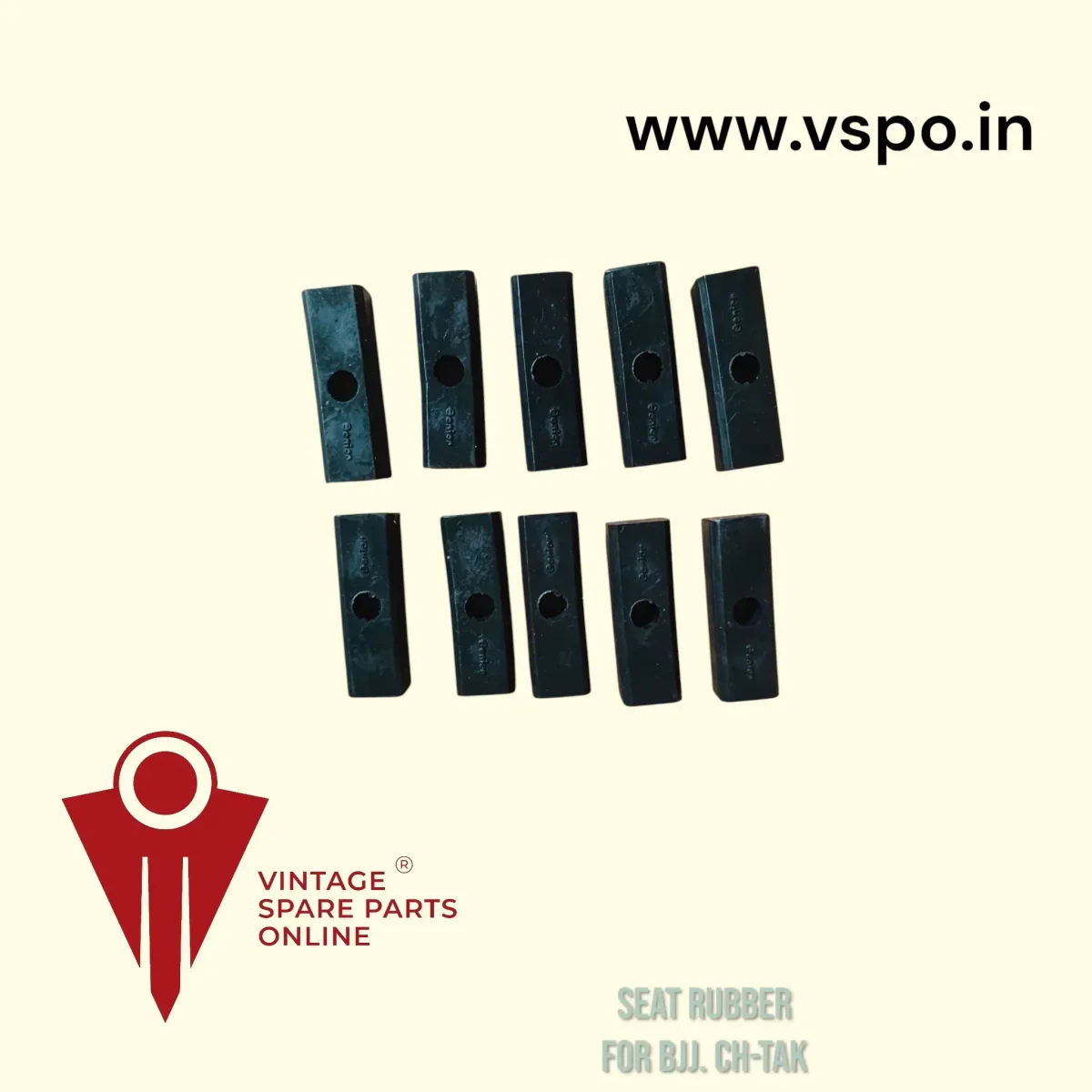 Rear seat rubber 1 piece for chetak