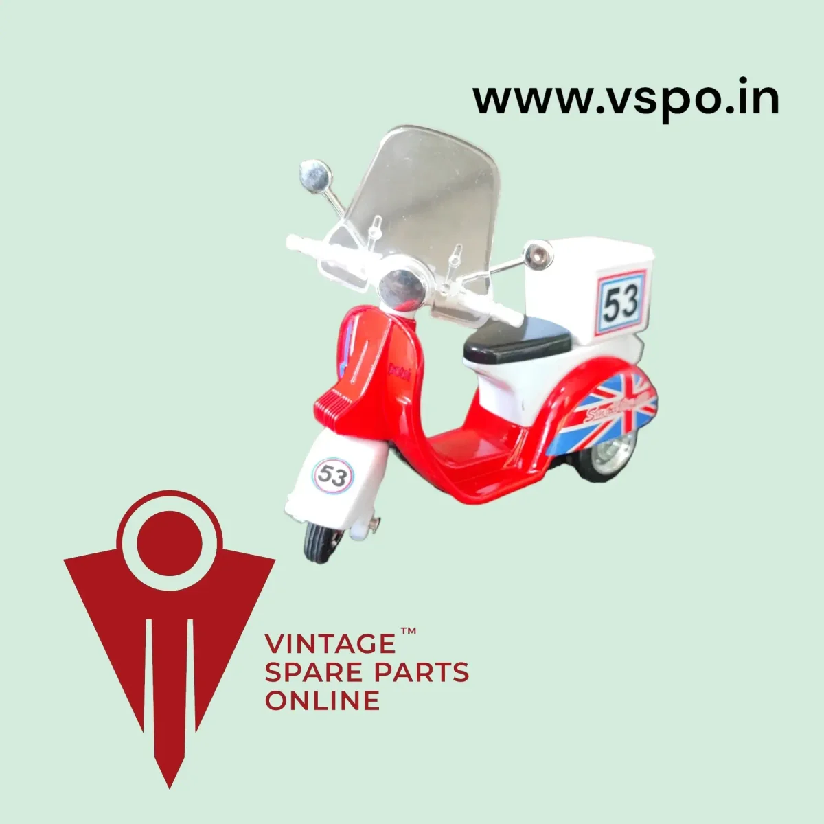 RED COLOUR LML VESPA SCALE MODEL