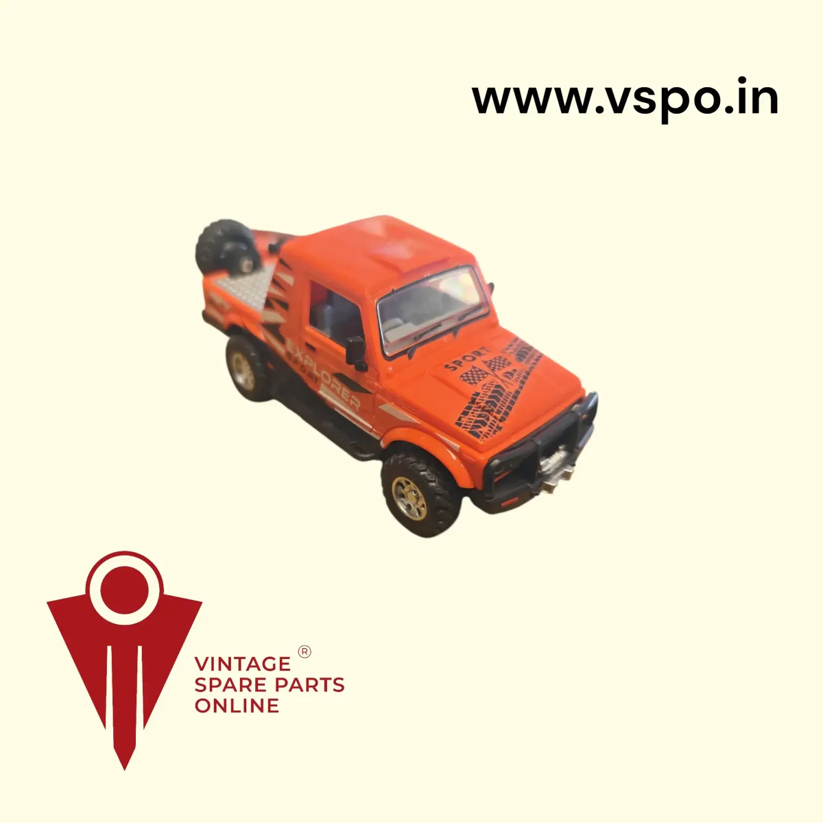 Red plastic type gypsy scale model