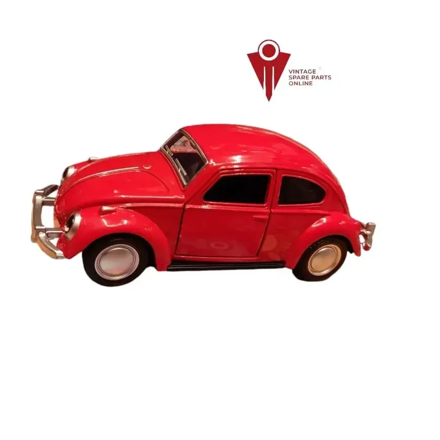 Red Vintage Volkswagen Beetle 5 inch Scale Die Cast Metal Model Toy Car 3