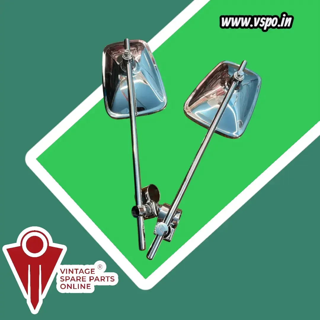 ROD TYPE RECTANGLE MIRROR SET OF 2 FOR YEZDI JAWA ENFIELD