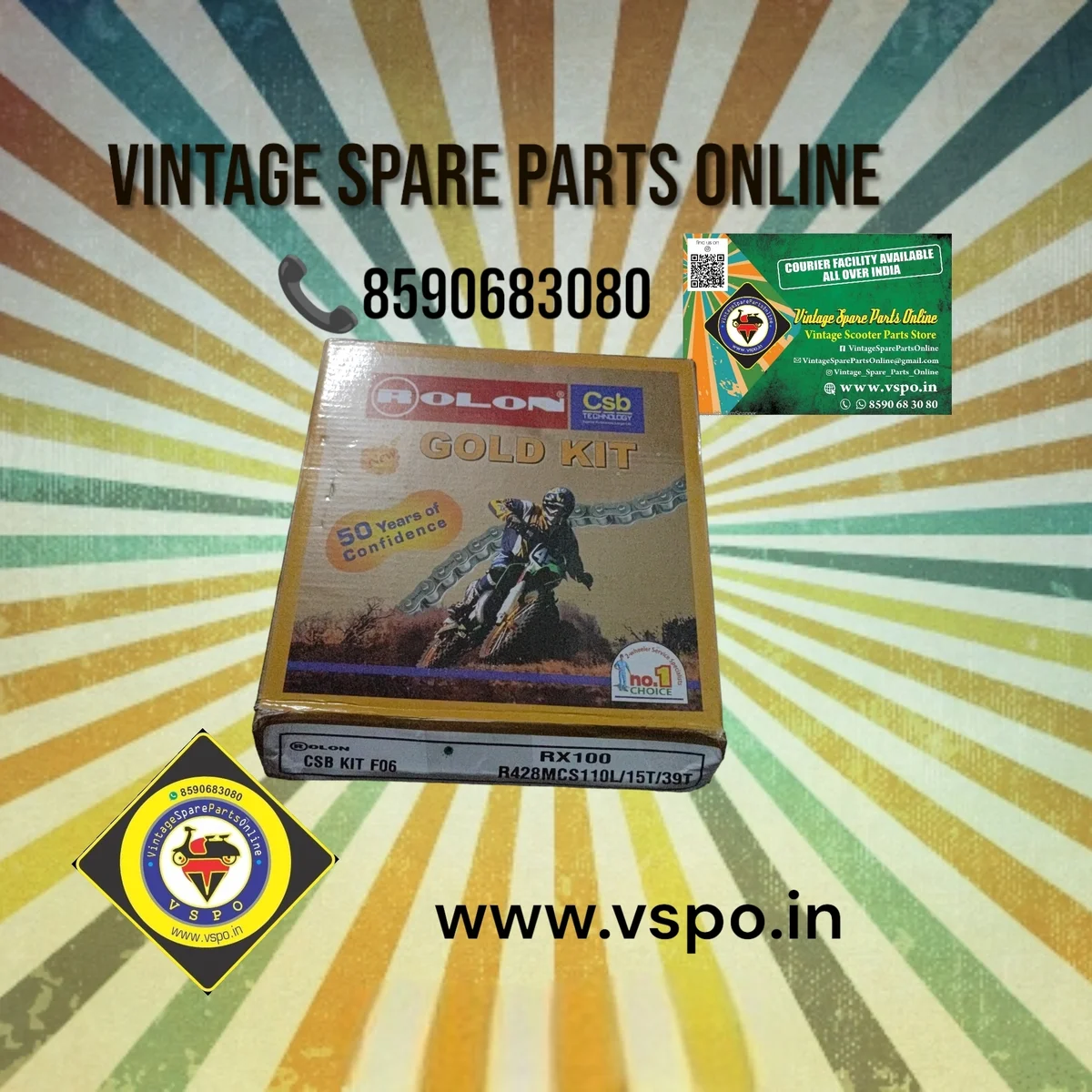ROLON BRAND CHAIN AND SPROCKET KIT FOR YAMAHA RX100