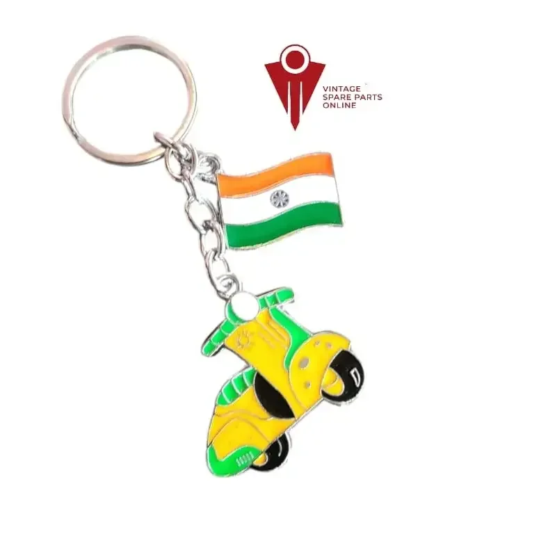 Scooter designed Yello Metal Keychain