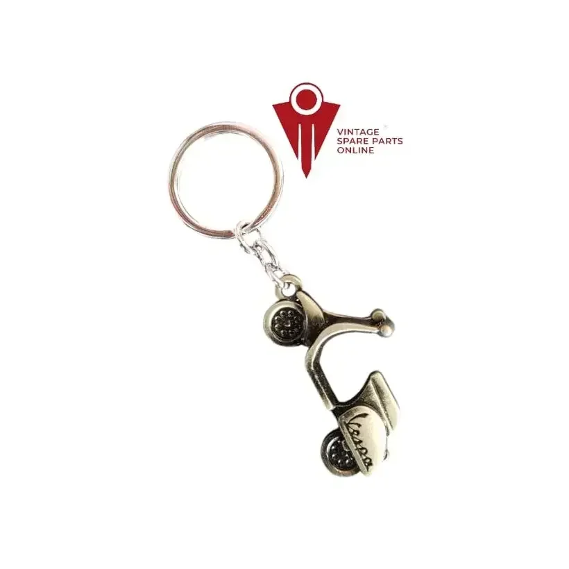 Scooter Shaped Metal Vespa Keychain
