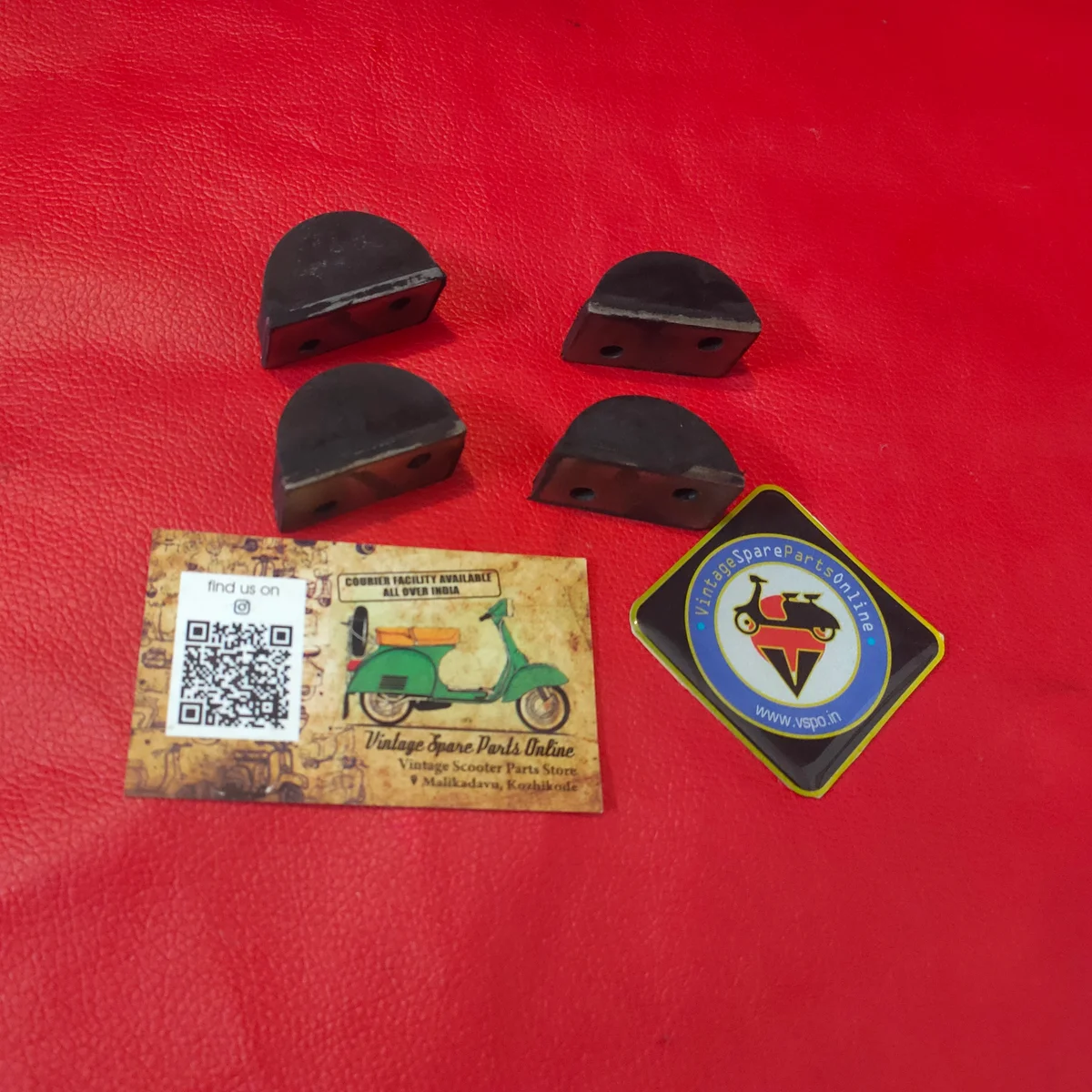 SENIOR BRAND FORK PAD RUBBER SET OF 4 FOR VIJAI SUPER, LAMBRETTA