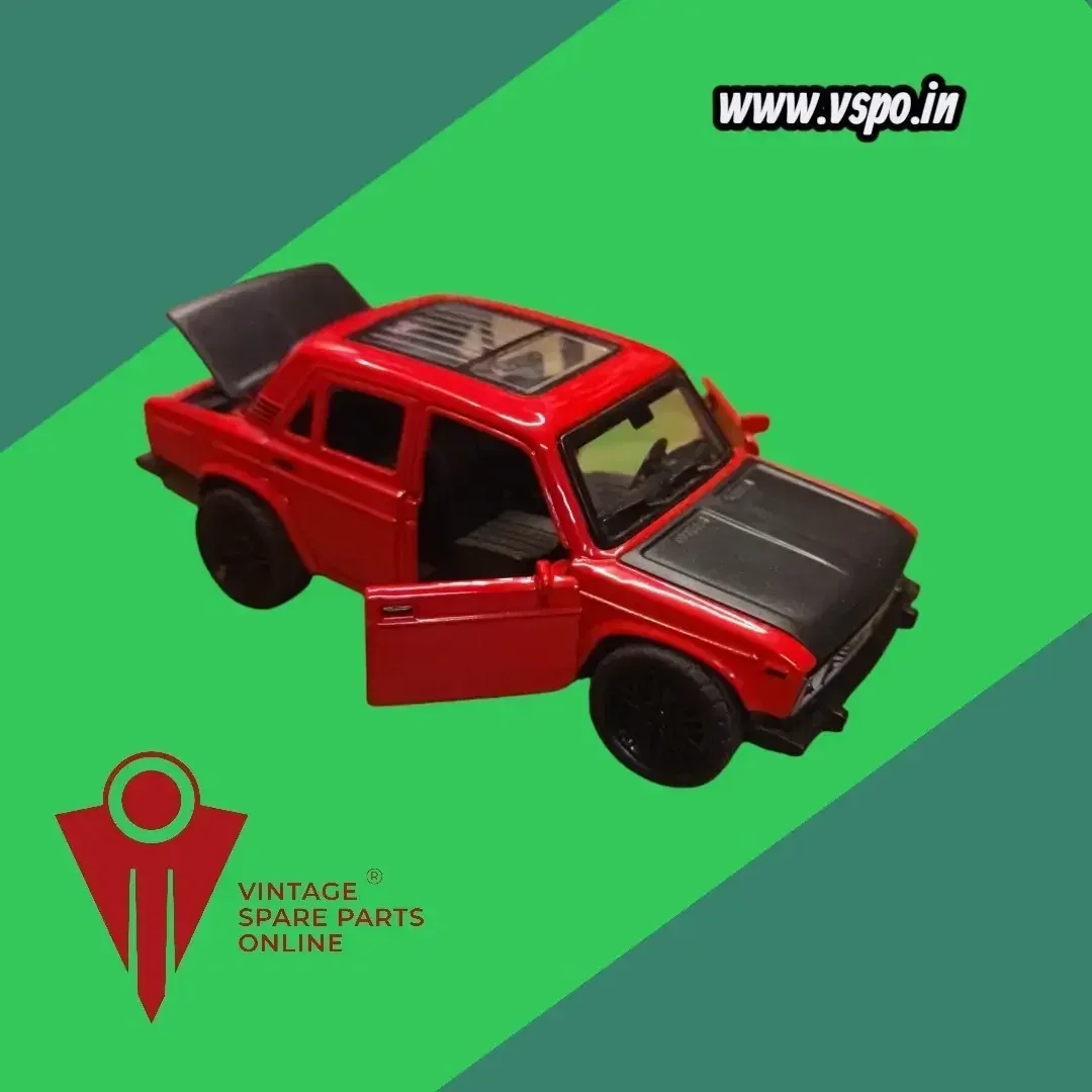 Small size orange lada metal car