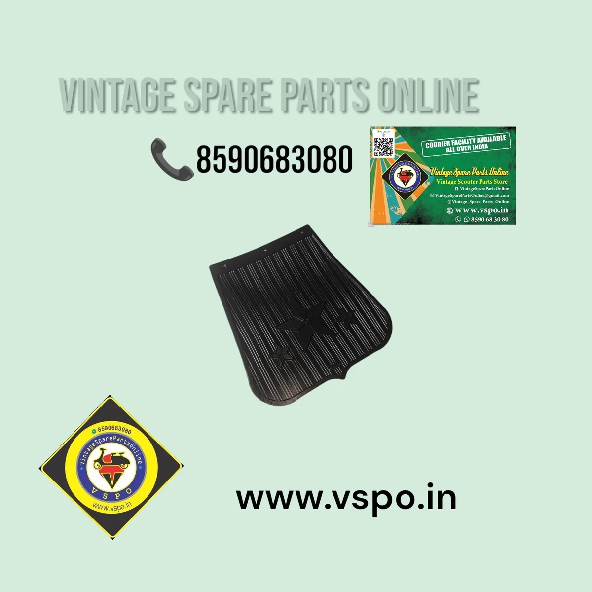SMALL STAR DESIGN MUD FLAP FOR MOPEDS