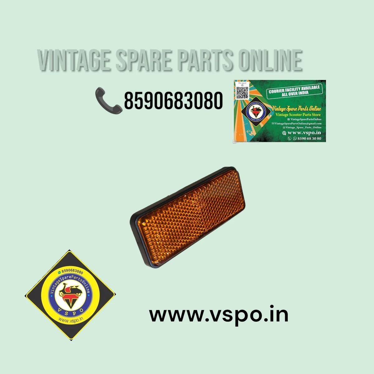 SQUARE REFLECTOR FOR YAMAHA RXZ