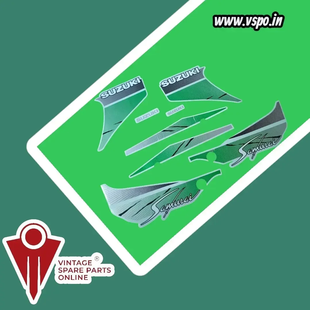 Sticker set for Samurai green bike