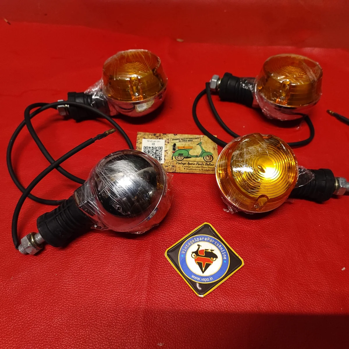 SWISS BRAND CHROME PLATED INDICATOR SET OF 4 PIECE FOR YAMAHA RX 135