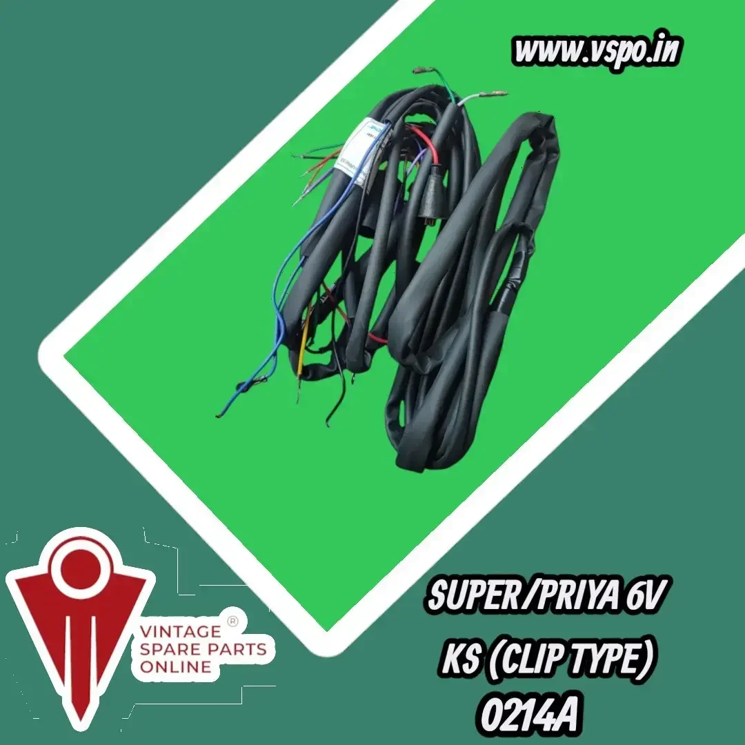 Swiss wiring harness (0214A) for super / priya 6v (clip type)