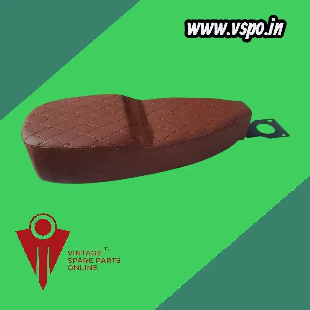 Tan colour custom made step design long seat for chetak, priya cub