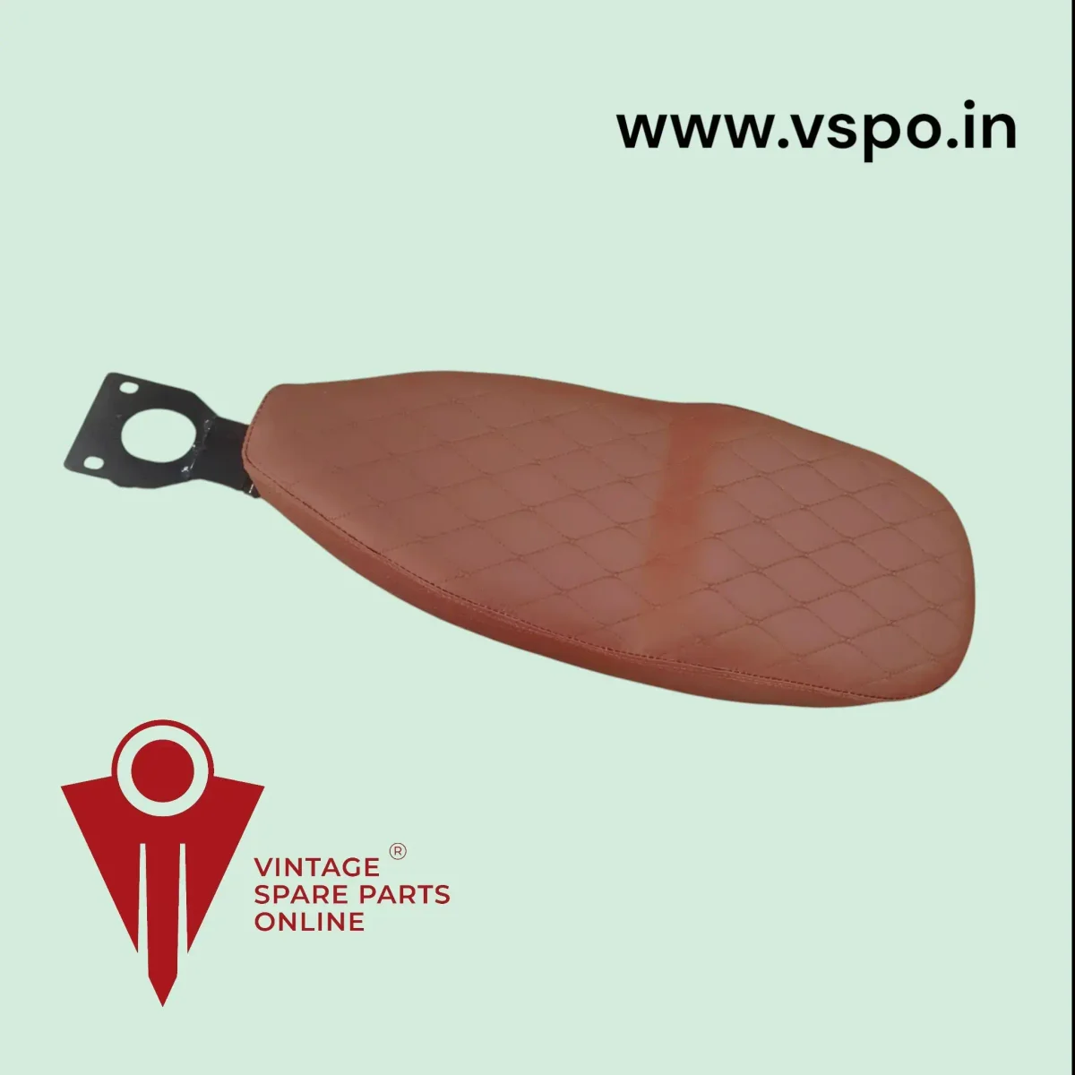 Tan colour custom made step design long seat for chetak, priya cub 2