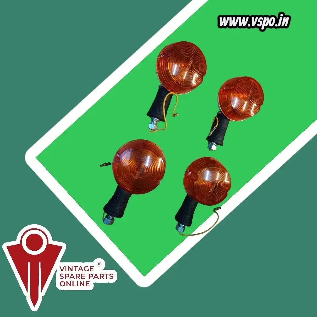 Una man chrome indicator set of 4 piece for yezdi