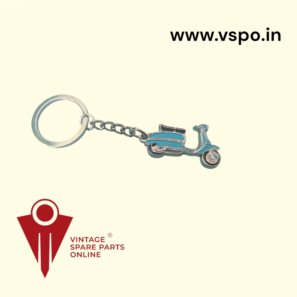 Vijai super shaped blue colour metal key chain
