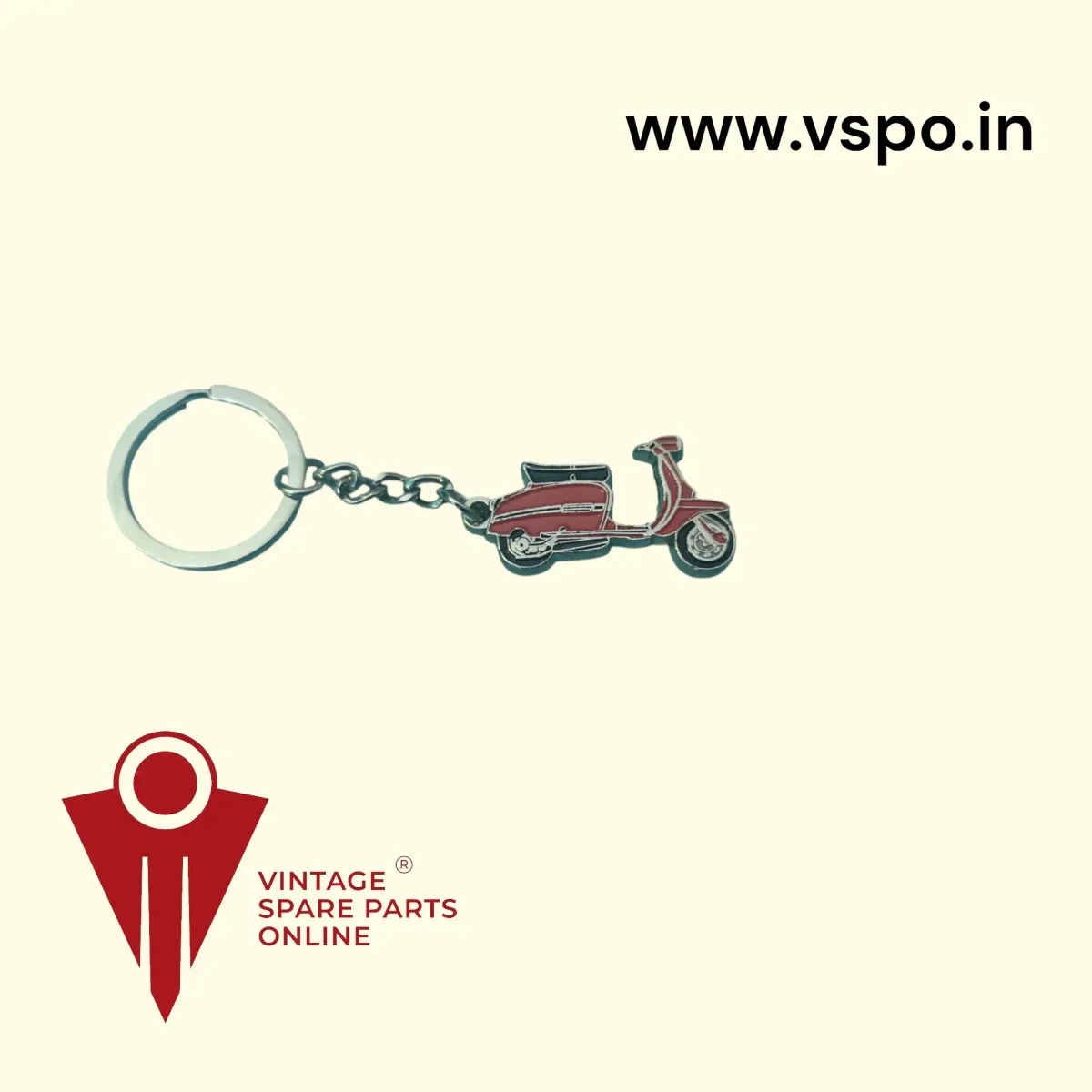 Vijai super shaped red colour metal key chain