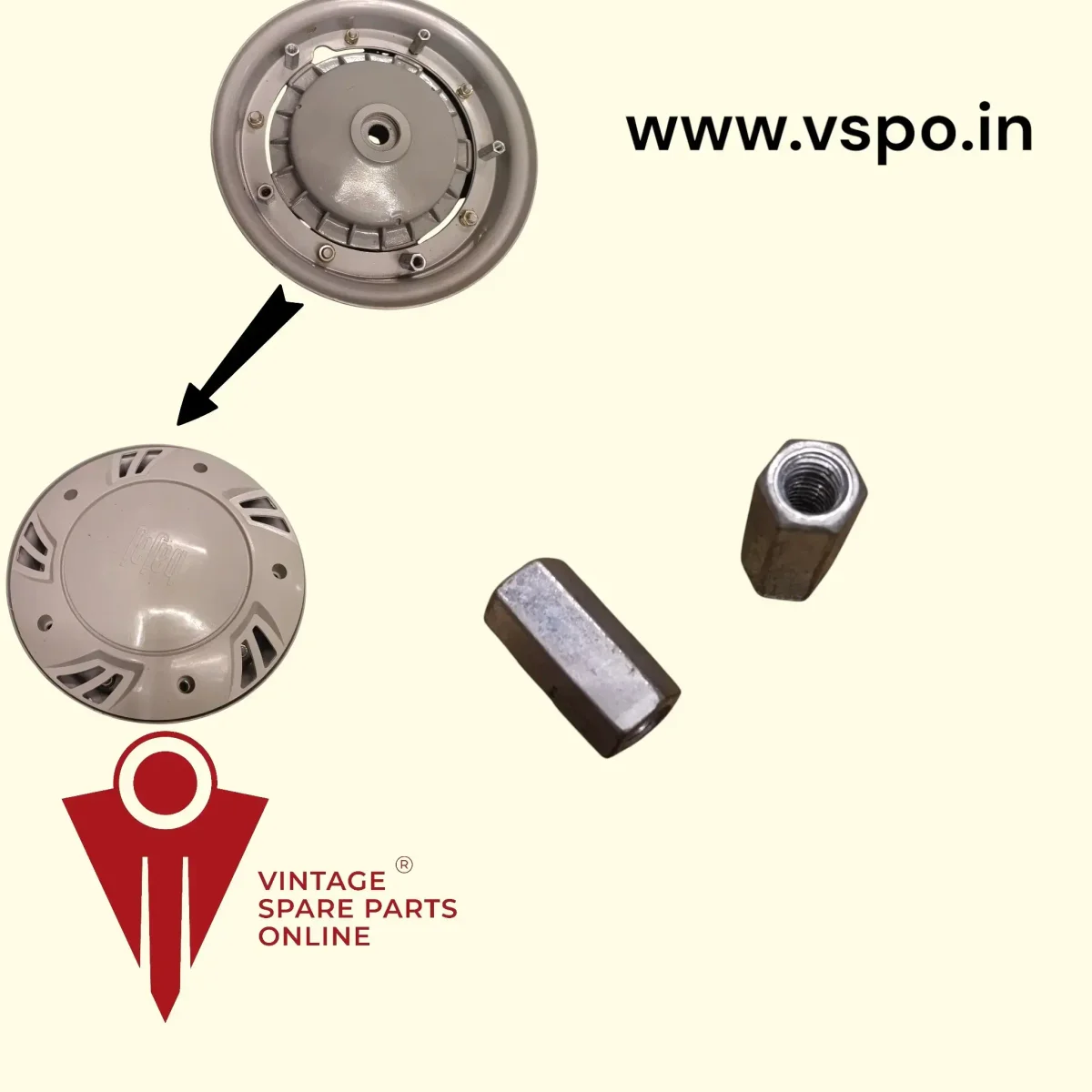 Wheel cup fitting 1 piece nut for chatak