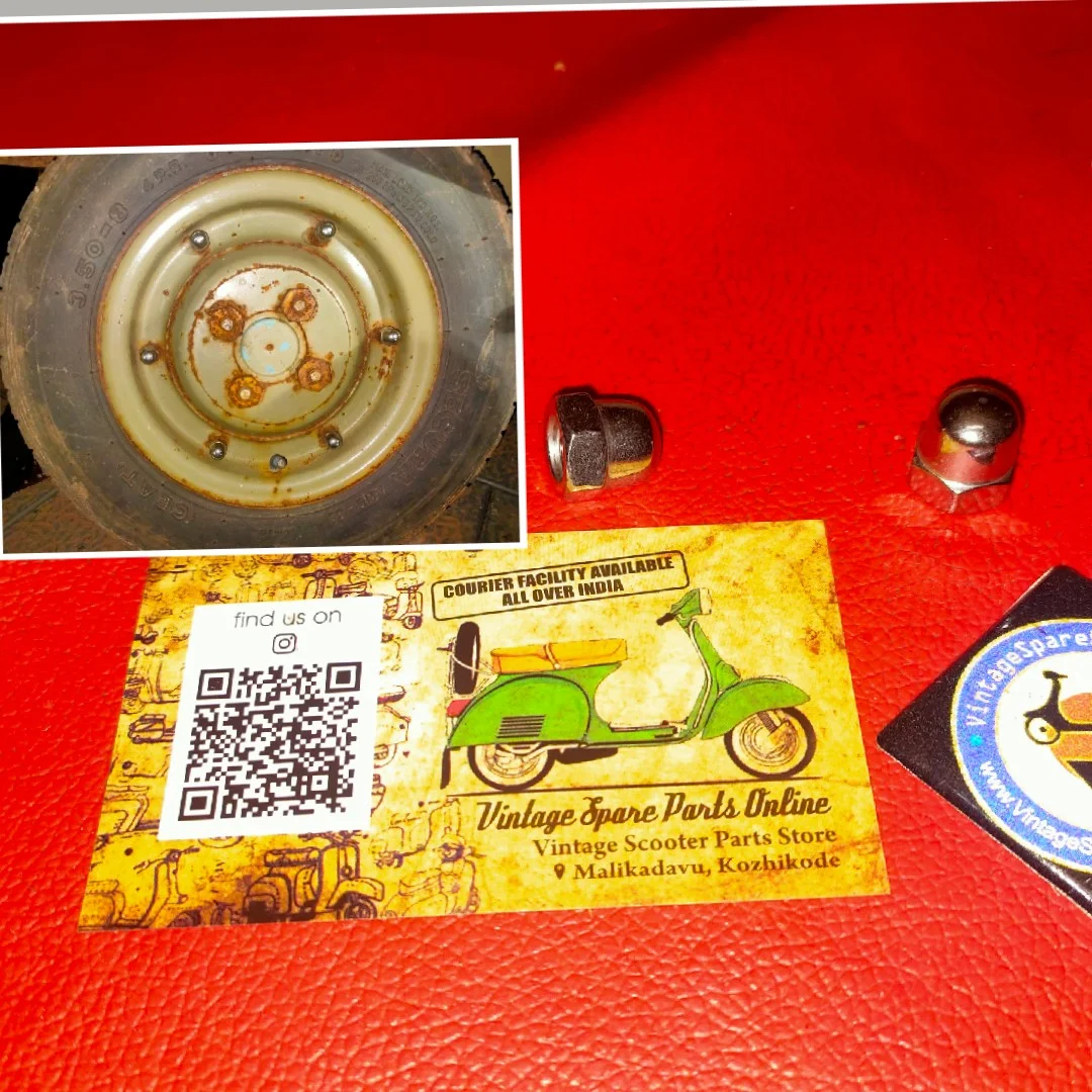 WHEEL DISC 1 PIECE CUP NUT FOR BAJAJ CHETAK VESPA LAMBRETTA