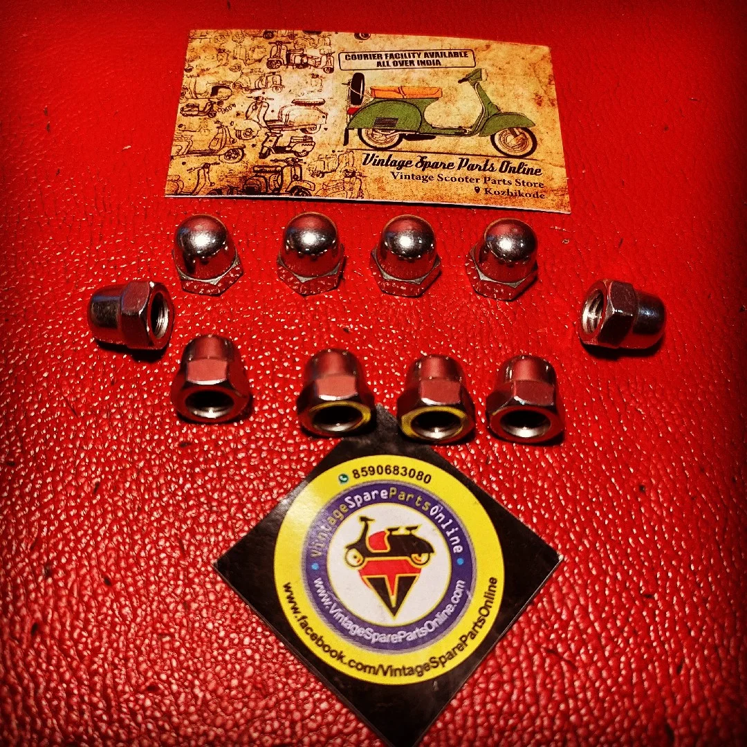 WHEEL DISC 1 PIECE CUP NUT FOR BAJAJ CHETAK VESPA LAMBRETTA 4