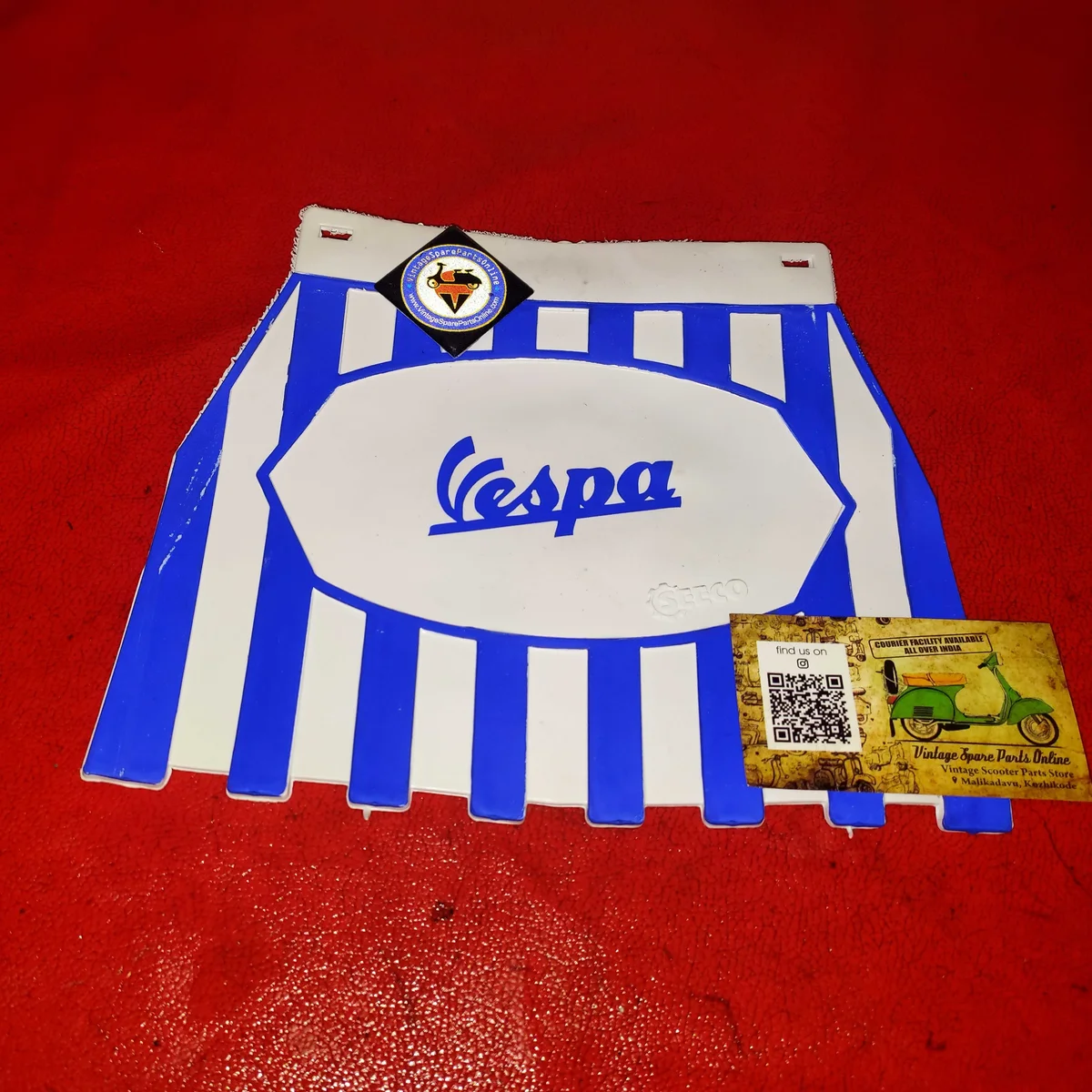 WHITE BLUE MIX VESPA MUD FLAP