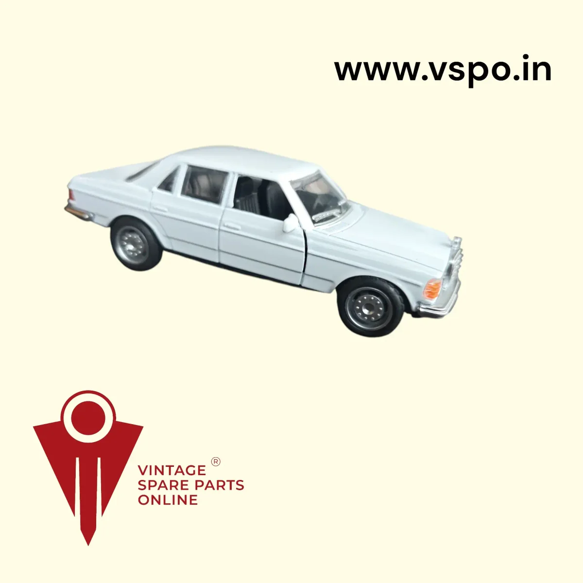 White colour Mercedes Benz W123 1/36 Metal Diecast Car