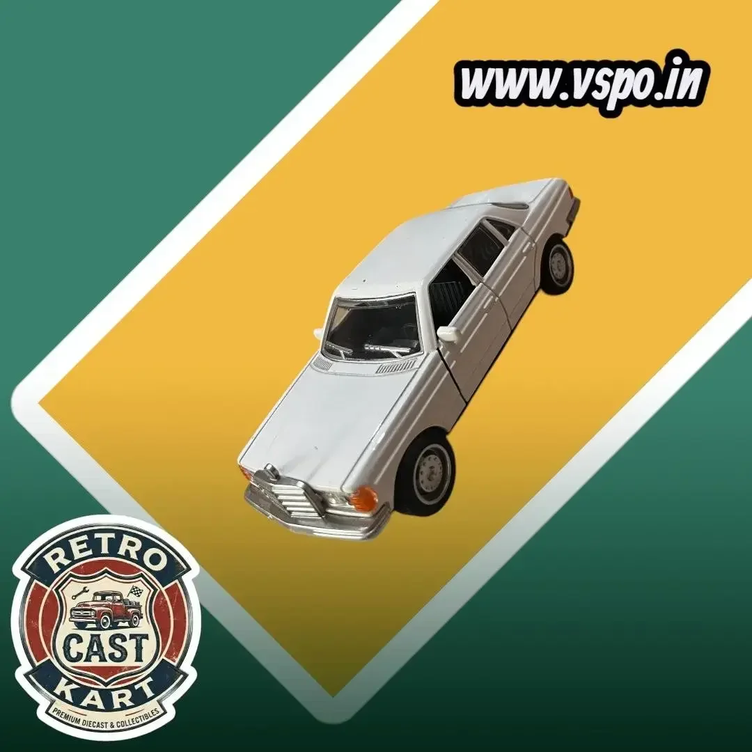White colour Mercedes Benz W123 1/36 Metal Diecast Car 3
