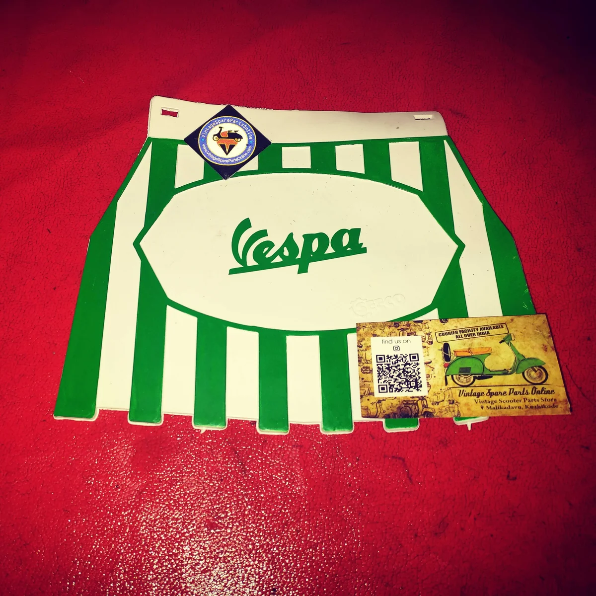 WHITE GREEN MIX VESPA MUD FLAP
