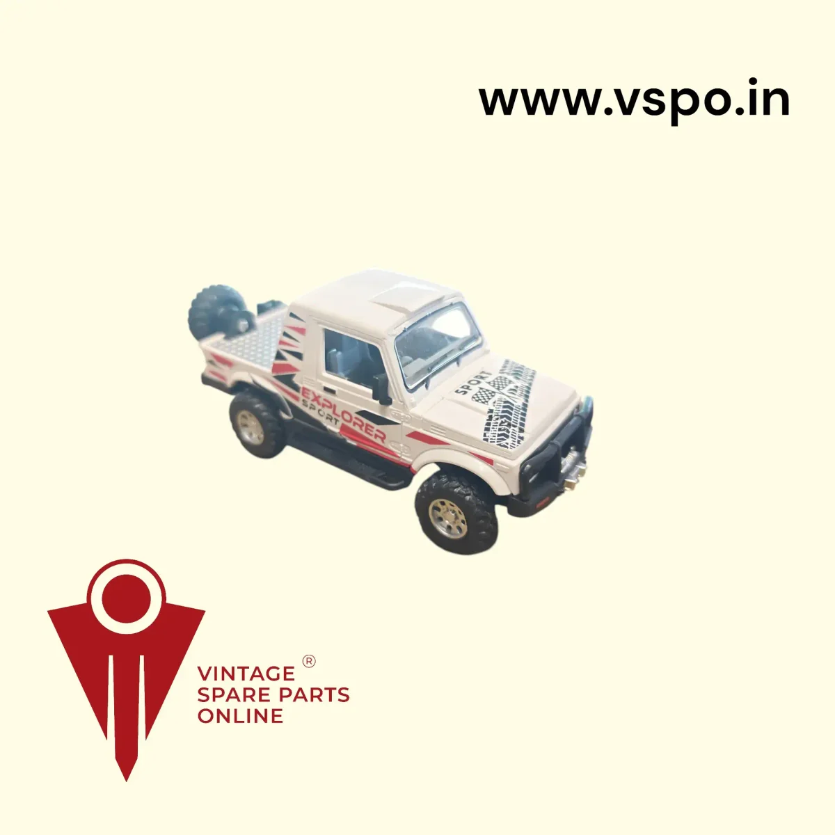 White plastic type gypsy scale model