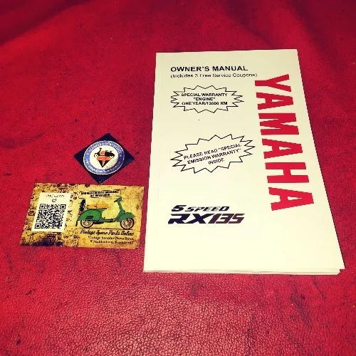 YAMAHA RX135 5 SPEED OWNER'S MANUAL BOOK