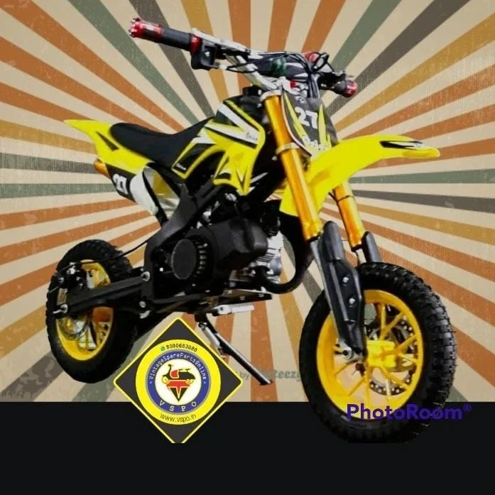 YELLOW COLOUR 50 CC KIDS DIRT BIKE
