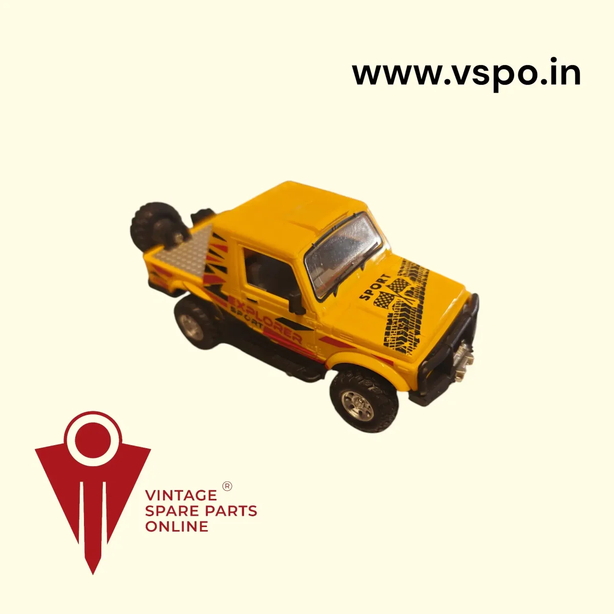 Yellow plastic type gypsy scale model