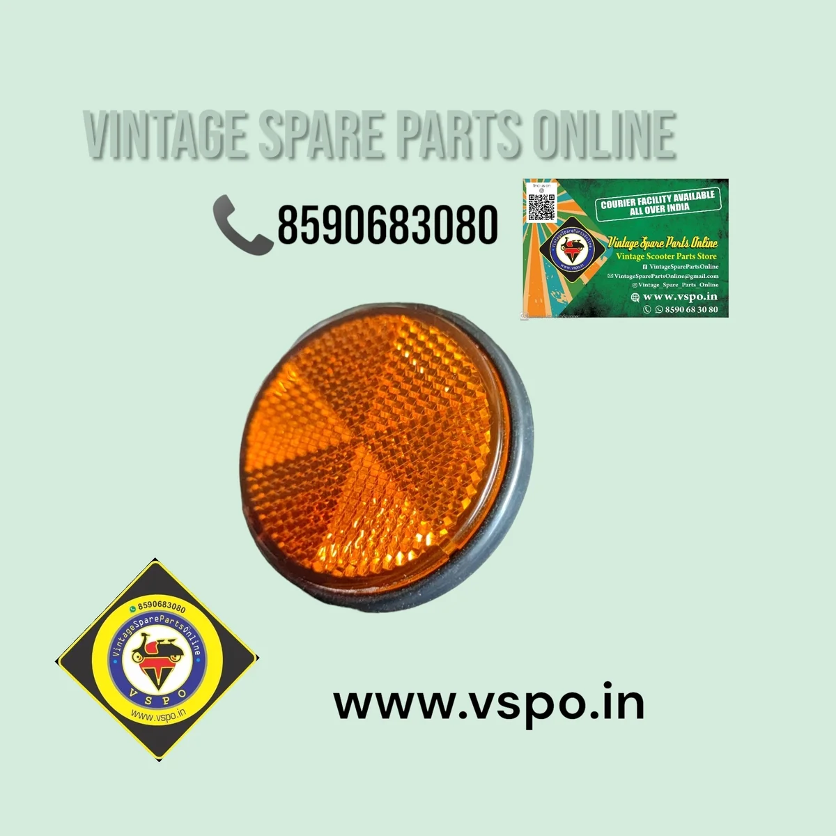 YELLOW ROUND REFLECTOR FOR YAMAHA RX100