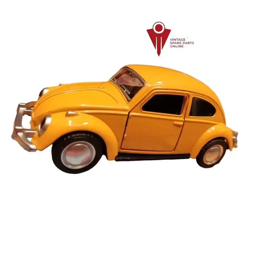 Yellow Vintage Volkswagen Beetle 5 inch Scale Die Cast Metal Model Toy Car 3