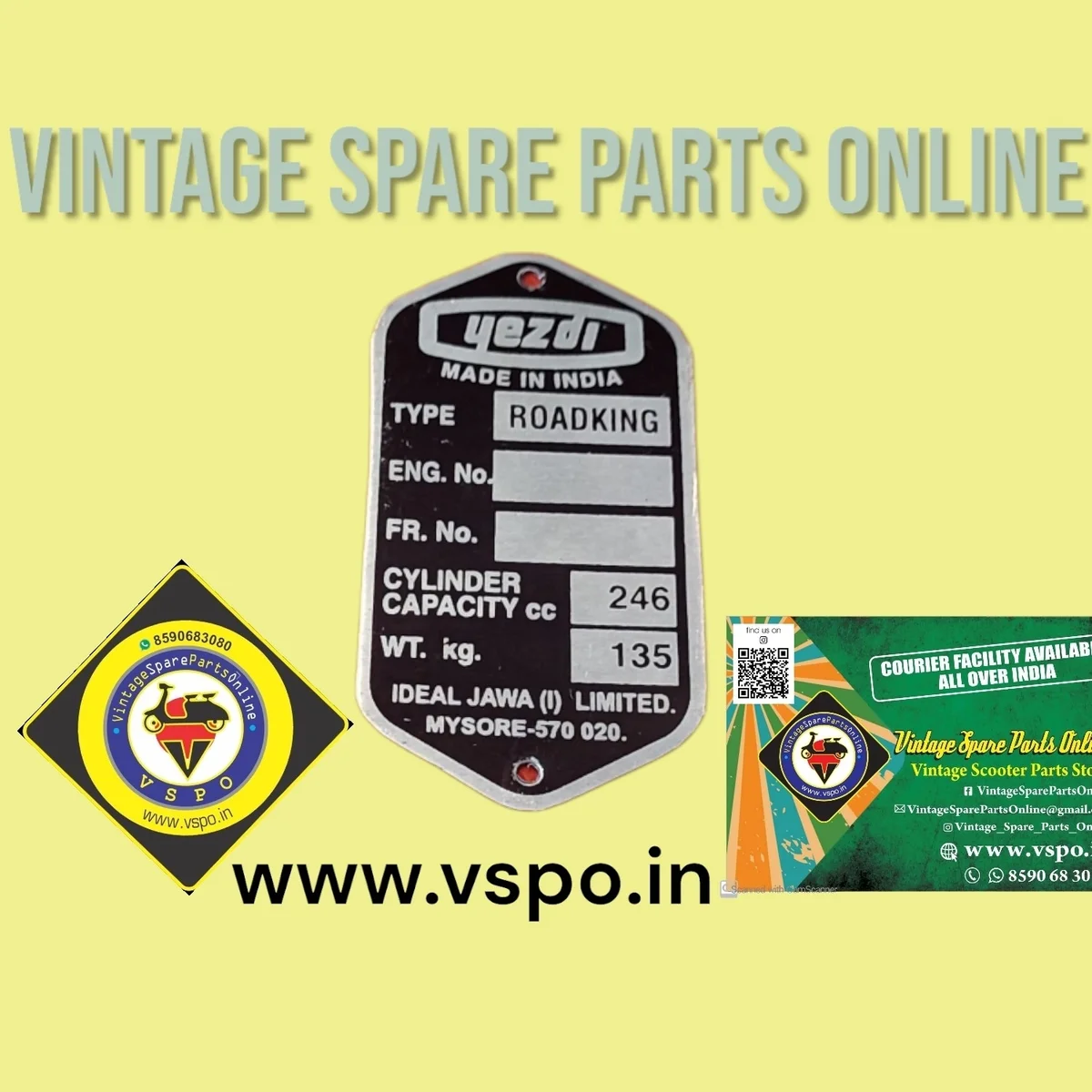 YEZDI ROADKING CHASSIS PLATE